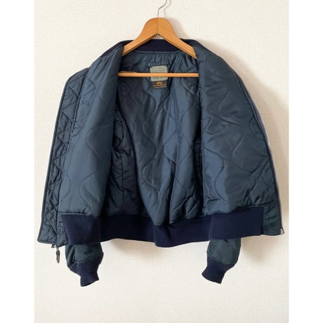 USED アメリカ製 ALPHA INDUSTRIES MA-1 ネイビー LARGE