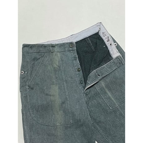 USED スイス軍　デニムワークパンツ 34/30相当 33