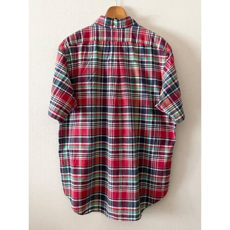 USED ラルフローレン ボタンダウンマドラスチェックシャツ  L