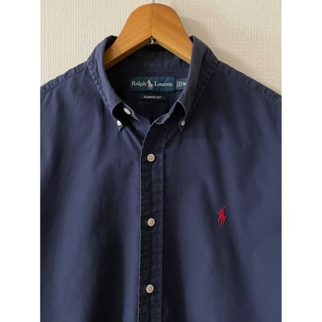USED Ralph Lauren ボタンダウンシャツ CLASSIC FIT ブロード　M