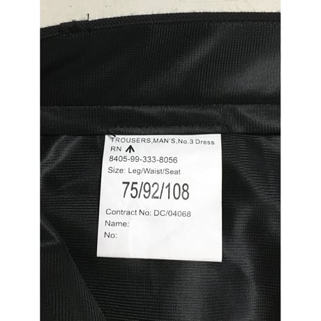 USED ロイヤルネイビー No3ドレストラウザー 黒　75/92/108 イギリス海軍