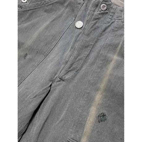 USED スイス軍　デニムワークパンツ メタルボタン 32/28相当 38