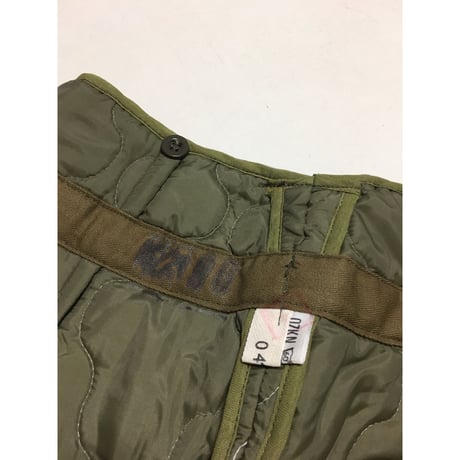 デッドストック チェコ軍　M85 キルティングライナーパンツ　VINTAGE 小さめサイズ　2