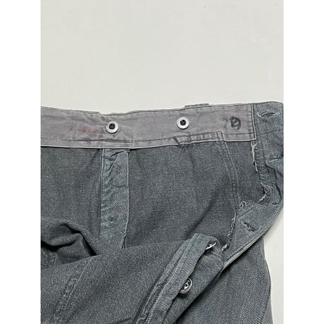 USED スイス軍　デニムワークパンツ　メタルボタン 36/28相当 32