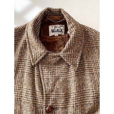 USED 70's Woolrich 裏ボアウールコート 40 グレンチェック
