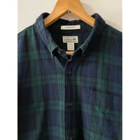 USED LL Bean ボタンダウンネルシャツ XL ブラックウォッチ