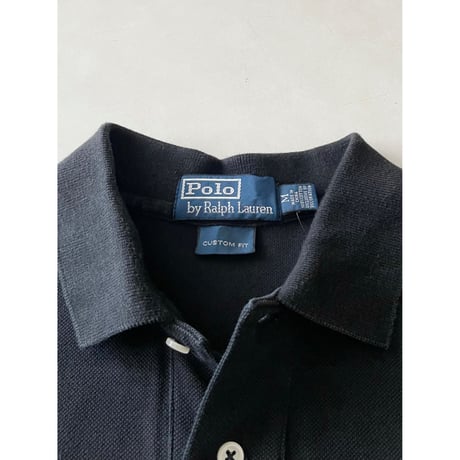 USED POLOラルフローレン BIGポニー　ポロシャツ　黒 M CUSTOM FIT