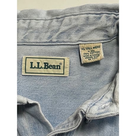 USED LL Bean デニムボタンダウンシャツ　XL Made in CANADA