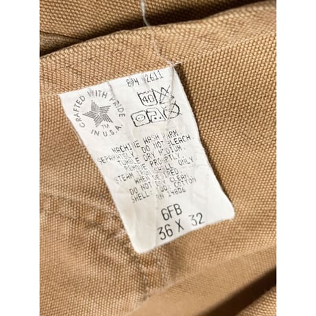 USED Carhartt 80's カーハート ダブルニーオーバーオール　アメリカ製 36/32
