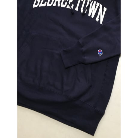 Champion リバースウィーブ HOOD NAVY GEORGETOWN チャンピオン