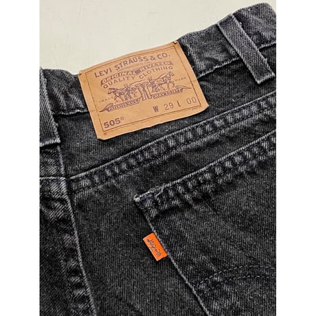 USED 90's Levi's 505 ブラックデニムショートパンツ 29 アメリカ製　オレンジタブ