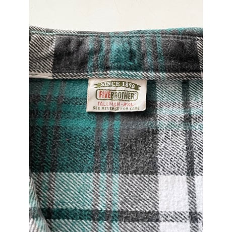 USED 90's FIVE BROTHER ヘビーネルシャツ 2XL