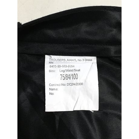 USED ロイヤルネイビー No3ドレストラウザー 黒　75/84/100 イギリス海軍