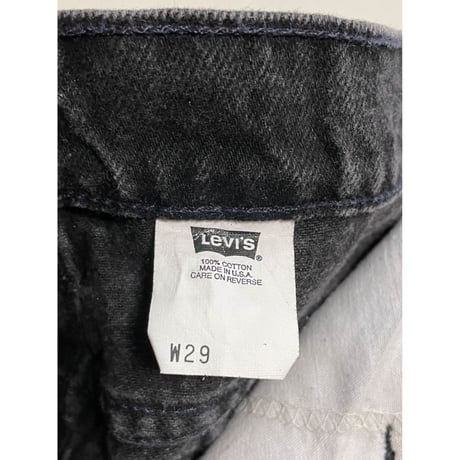 USED 90's Levi's 505 ブラックデニムショートパンツ 29 アメリカ製　オレンジタブ