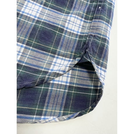 USED POLO ラルフローレン プルオーバー　タータンチェック ボタンダウンシャツ M