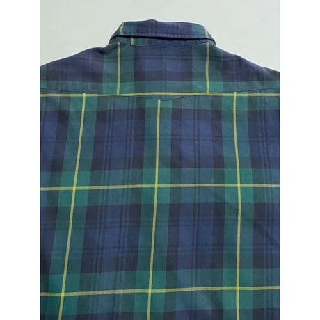 USED POLO ラルフローレン タータンチェック ミリタリーシャツ M
