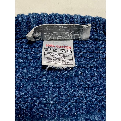 USED INVERALLAN インディゴコットンセーター
