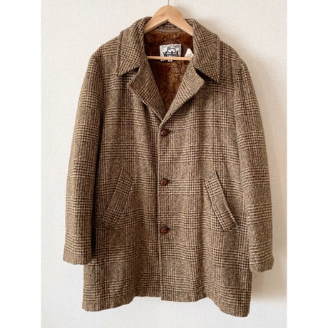 USED 70's Woolrich 裏ボアウールコート 40 グレンチェック