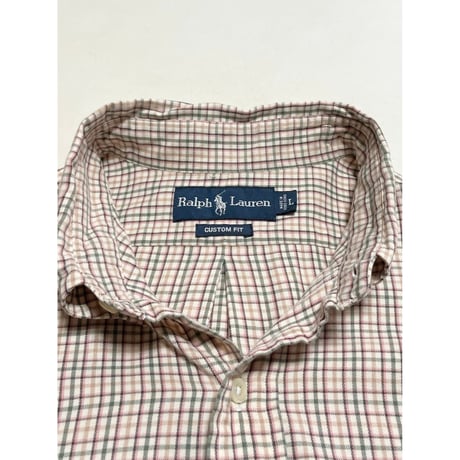 USED Ralph Lauren タッターソールボタンダウンシャツ L