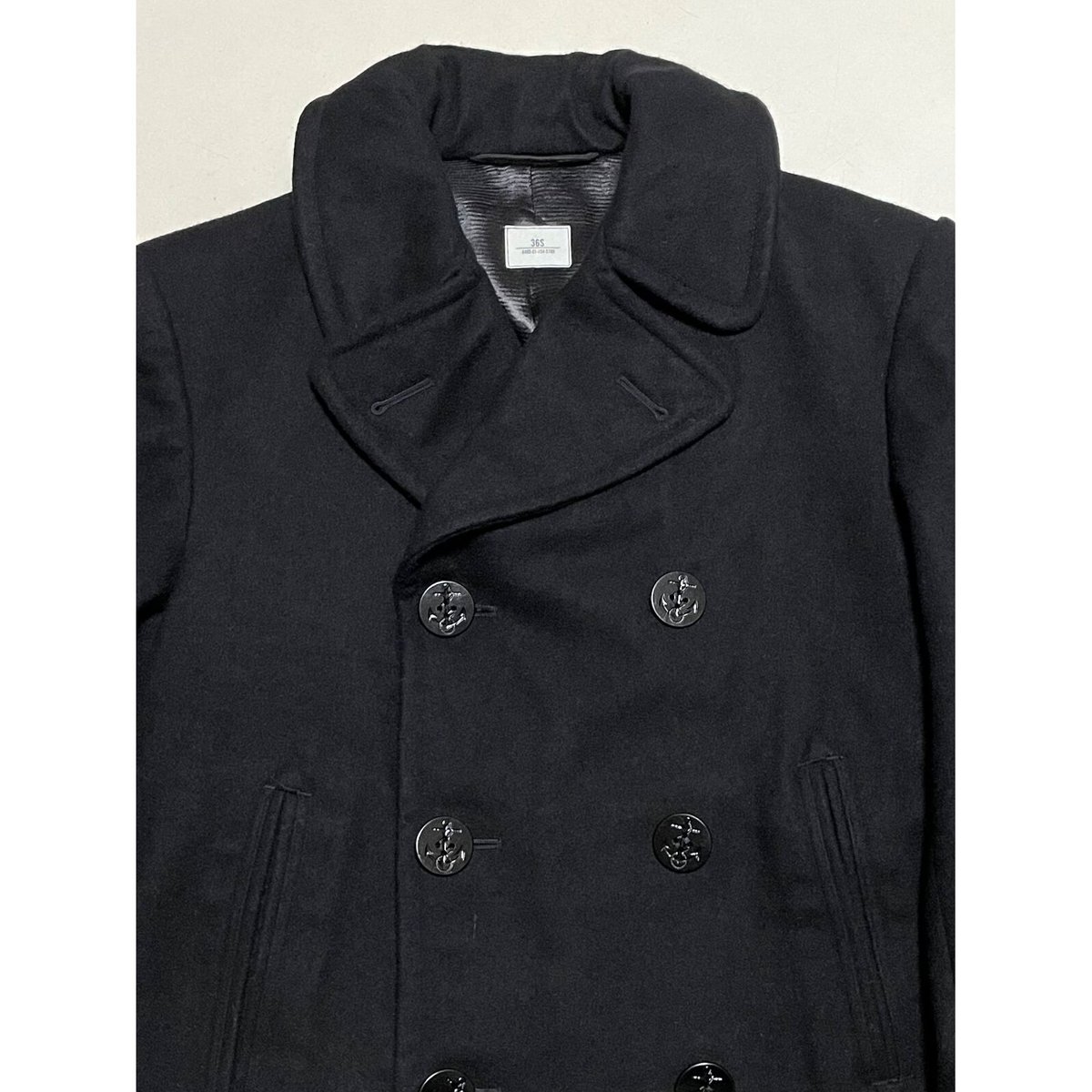 50s US NAVY ヴィンテージPコート 36 ウール 50s Vintage U.S NAVY Wool Melton 8 Button PeaCoat アメリカ軍