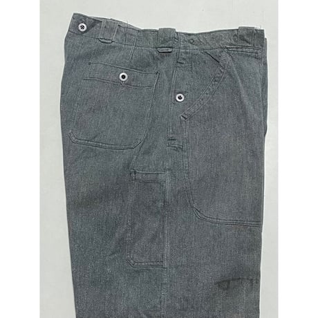 USED スイス軍　デニムワークパンツ　メタルボタン 36/28相当 32