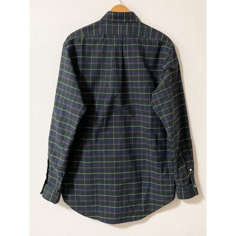 USED 90's POLOラルフローレン タータンチェック ボタンダウンシャツM