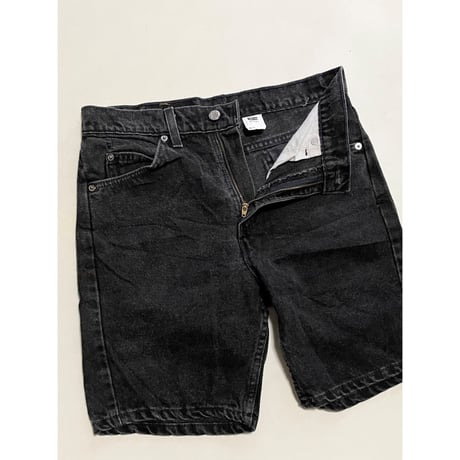 USED 90's Levi's 505 ブラックデニムショートパンツ 29 アメリカ製　オレンジタブ