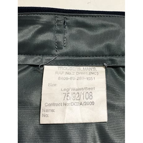 USED ロイヤルエアフォースRAF No2ドレストラウザー 75/92/108 イギリス空軍 ブルーグレー