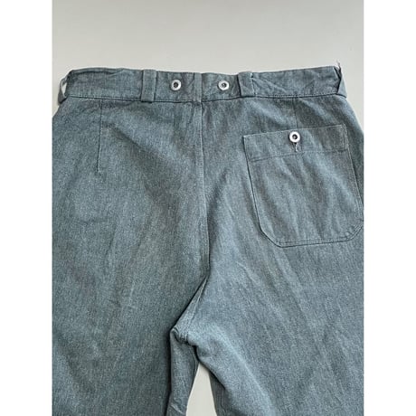 VINTAGE  60's スイス軍　デニムワークパンツ 前期型　45/80 アルミボタン