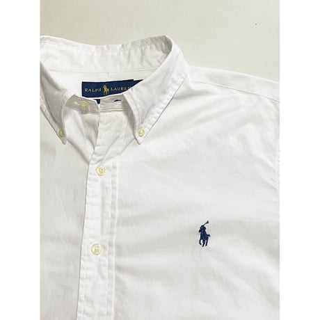 USED  Ralph Lauren ボタンダウンシャツ　白 L ブロード