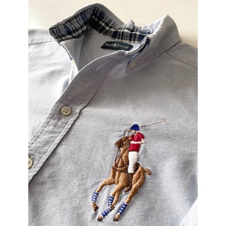 USED Ralph Lauren ボーイズ　ビッグポニーOXボタンダウンシャツ