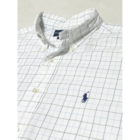 USED Ralph Lauren CLASSIC FIT チェック　ボタンダウンシャツ 17 32/33