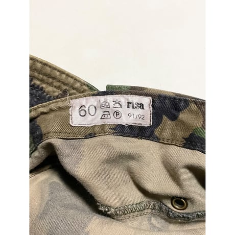 USED 90's スイス軍 TAZ90カモ　ワークキャップ 60
