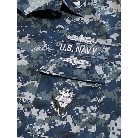 USED US NAVY NWU ワーキングブラウス M-S