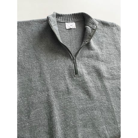 USED 80's スイス軍　ハーフZIPセーター　48