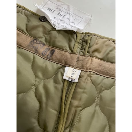 DEAD STOCK チェコ軍 M85 キルティングライナーパンツ 1-53