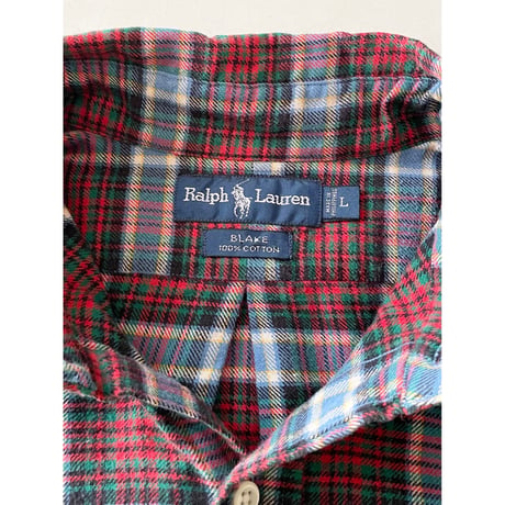 USED 90's Ralph Lauren ネルシャツ L BLAKE