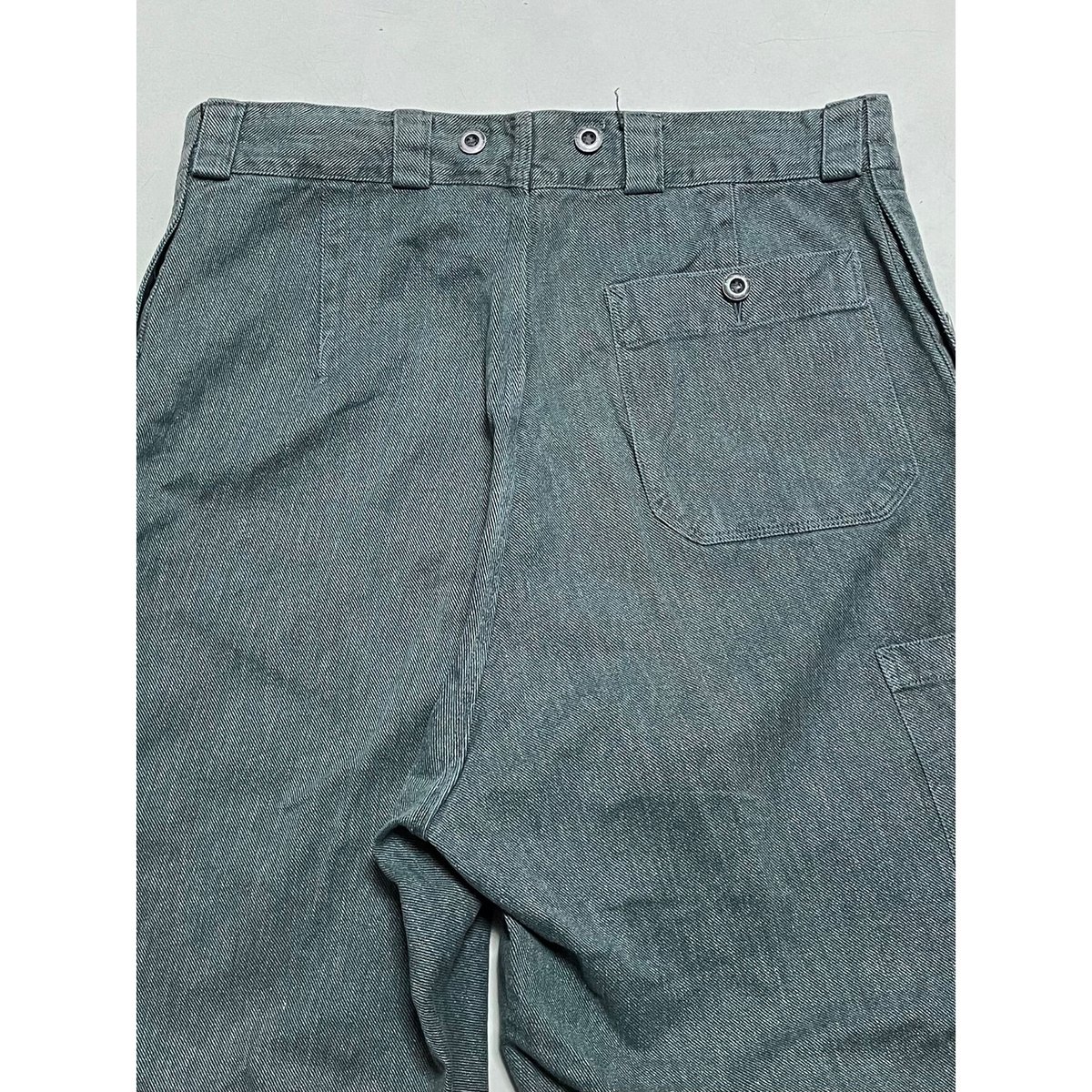 USED スイス軍 デニムワークパンツ 初期型 メタルボタン 34/30相当 4