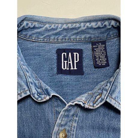 USED 90's OLD  GAP デニムシャツ L