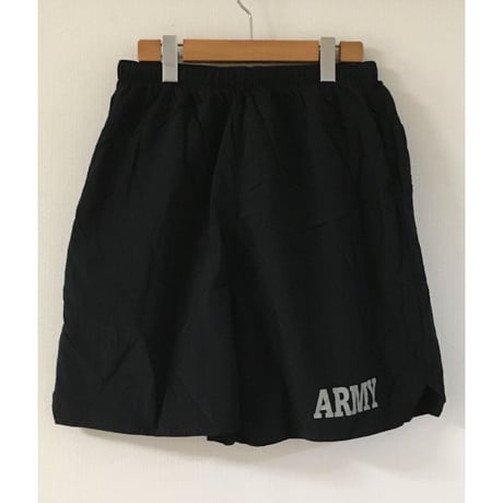 DEAD STOCK ARMY ショートパンツ X LARGE デッドストック フィジカルフィットネスユニフォーム　BLACK