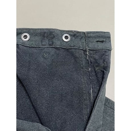USED スイス軍　デニムワークパンツ 34/28相当 メタルボタン 69