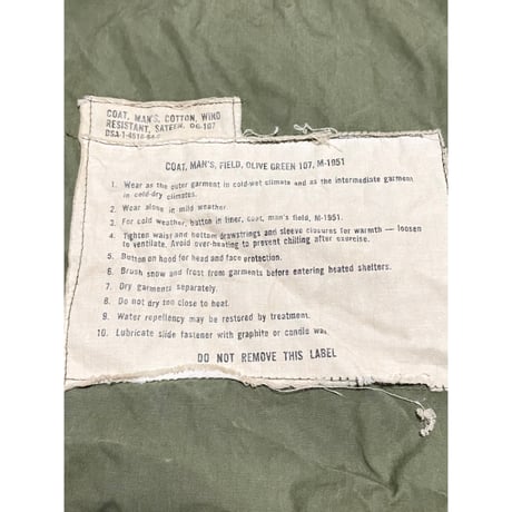 VINTAGE 60's US ARMY M51 フィールドジャケット SMALL-SHORT 後期