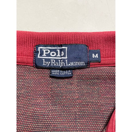 USED 90's POLOラルフローレン USA製　タータンチェック ポロシャツ M
