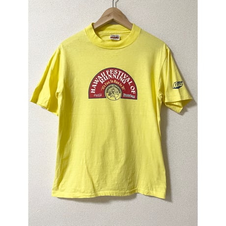 USED 80's USA製 HANES BEEFY ホノルルマラソンTシャツ　M