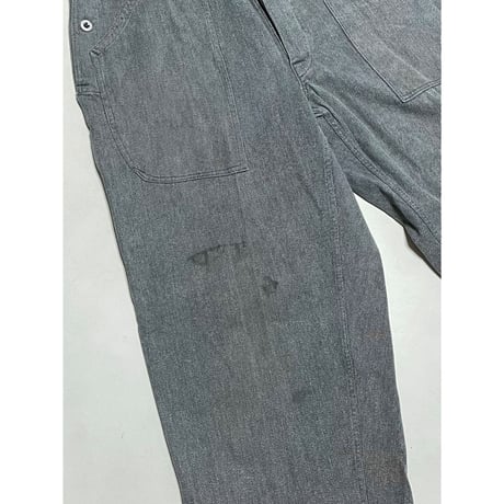 USED スイス軍　デニムワークパンツ　メタルボタン 36/28相当 32