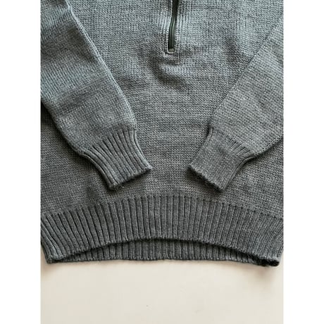 USED 80's スイス軍　ハーフZIPセーター　48