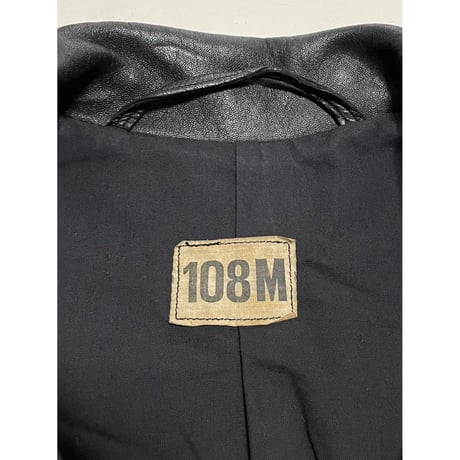 USED 80's フランス軍　モーターサイクルレザーコート 108M