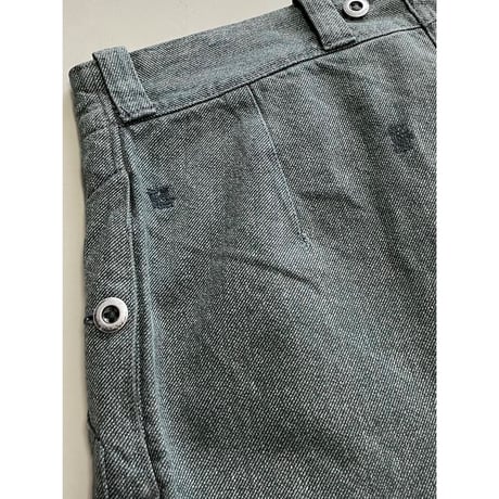 USED スイス軍　デニムワークパンツ　メタルボタン 34/28相当 73