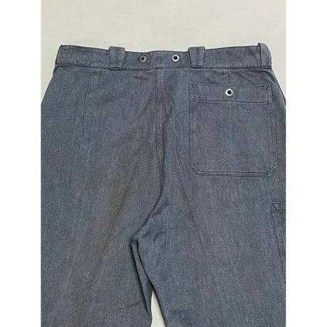 USED スイス軍　デニムワークパンツ 36/28相当 メタルボタン 46