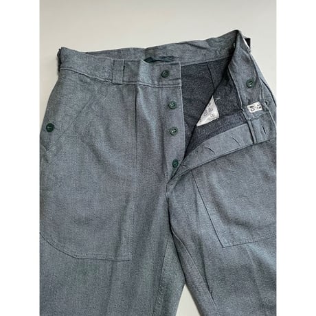 USED 80's スイス軍　デニムワークパンツ 45/80